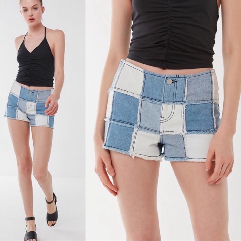 BDG patchwork Jean shorts